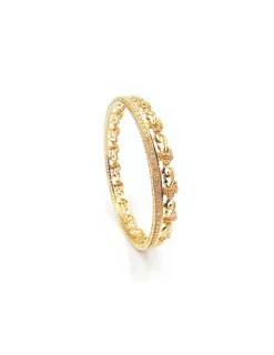 Hot Caña estilo princesa con circonitas oro 18k - 21 cm Cañas|Pulseras De Plata