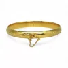 Flash Sale Caña labrada con cadena de seguridad oro 18k - 6cm Cañas|Pulseras De Oro