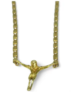 Hot Cadena con Cristo Dalí oro 18k - 50x0.3cm Cadenas De Oro