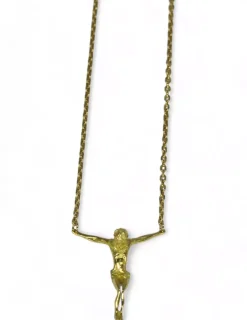 Cheap Cadena con cristo Dali eslabón forzada oro 18k - 52x0.2cm Cadenas De Oro