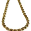 Hot Cadena cordón mediano c. seguridad oro 18k - 60cm Cordones De Oro