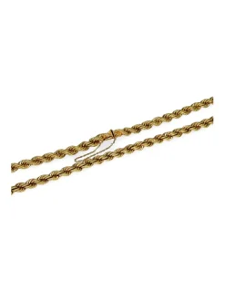 Hot Cadena cordón mediano c. seguridad oro 18k - 60cm Cordones De Oro
