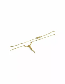 Cheap Cadena de clavos con Cristo Dalí oro 18k - 48cm Cadenas De Oro|Colgante De Cristo