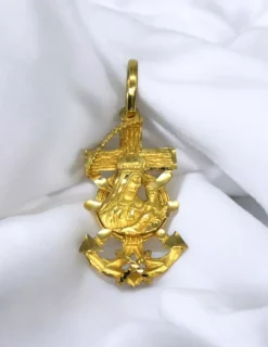 Best Sale Colgante ancla marinera Virgen del Carmen oro 18k Medalla De La Virgen|Colgante Con La Virgen