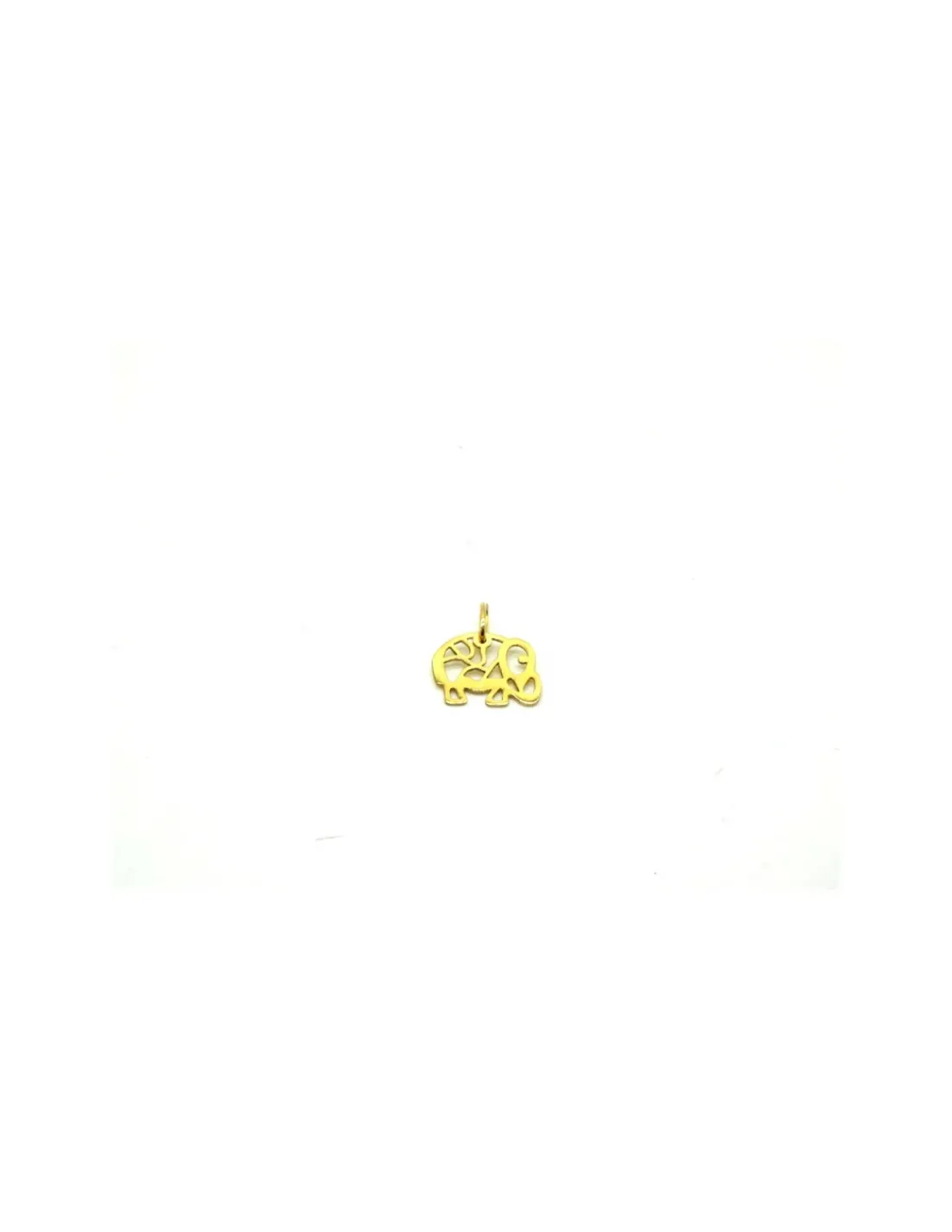 Online Colgante calado de elefante oro 18k - 1,3 cm Colgante Para Bebé Y Niños|Colgante De Animales