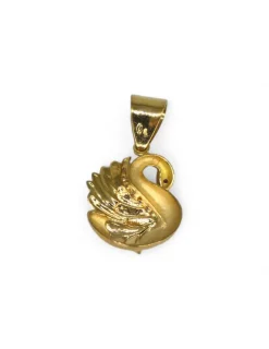 Sale Colgante cisne mate brillo y circonitas oro 18k Colgante De Animales