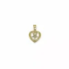 Cheap Colgante corazón calado con estrella bicolor oro 18k Colgante De Corazones