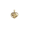 Fashion Colgante corazón calado y Cupido Oro 18k Colgante De Corazones