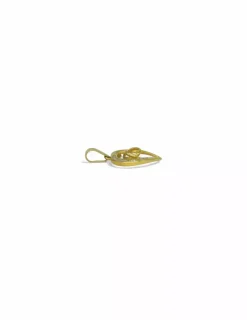 Best Sale Colgante corazón doble alianza circonitas oro 18k Colgante De Corazones