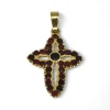 Flash Sale Colgante cruz con circonitas granates oro 18k Cruces Especiales
