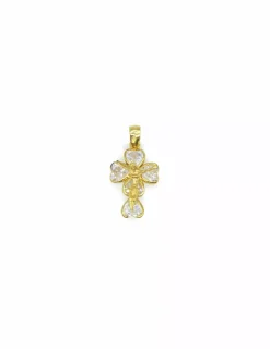 Store Colgante Cruz cristal con Cristo Oro 18k Medalla De Cristo|Colgante De Cristo