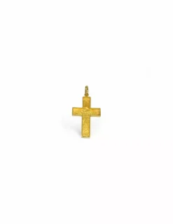 Shop Colgante cruz satinada labrada hueca oro 18k Medalla De Cristo|Colgante De Cristo