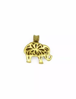 Shop Colgante de elefante con circonitas de colores oro 18k Colgante De Animales