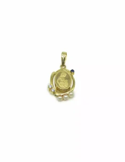Hot Colgante madre e hijo oro 18k Colgante De Corazones