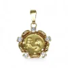 Best Sale Colgante medalla de la madre con cinco circonitas oro 18k Medalla De La Virgen|Colgante Con La Virgen