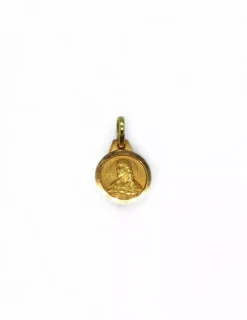 Cheap Colgante medalla escapulario lenteja oro 18k - 0,8cm Medalla De La Virgen|Medalla De Cristo