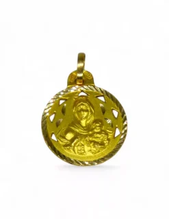 Hot Colgante medalla virgen del Carmen oro 18k - 1.8cm Medalla De La Virgen|Colgante Con La Virgen