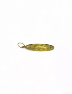 Online Colgante medalla Virgen niña alrededor labrada calada oro18k - 2.80cm Medalla De La Virgen|Colgante Con La Virgen