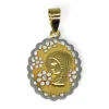 Flash Sale Colgante medalla virgen niña calada oro bicolor 18k Medalla De La Virgen|Colgante Con La Virgen