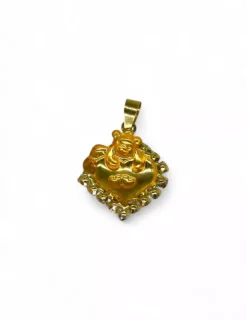 Shop Colgante oso corazón con circonitas oro 18k Colgante De Animales|Colgante De Corazones