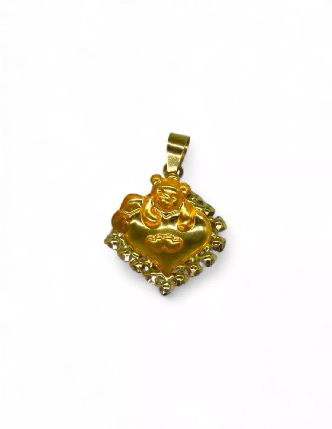 Shop Colgante oso corazón con circonitas oro 18k Colgante De Animales|Colgante De Corazones