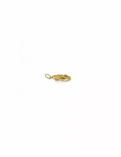 New Colgante ovalado silueta angelito amor circonita oro 18k Colgante De Corazones