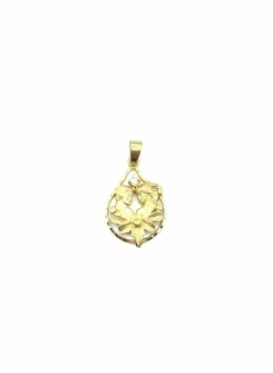 Clearance Colgante pareja circonita central 18k Colgante De Corazones