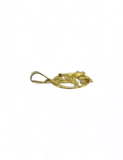 Shop Colgante redondo calado "TE AMO" circonita oro 18k Colgante De Corazones