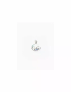 Outlet Colgante silueta elefante oro blanco 18k Colgante Para Bebé Y Niños|Colgante De Animales