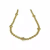 Fashion Collar Bismark 3 filas flores circonitas oro 18K - 49cm Gargantillas De Oro
