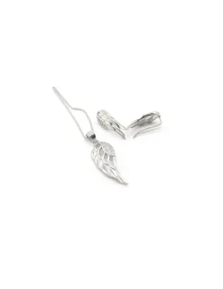 Fashion Conjunto gargantilla y pendientes alas circonitas plata 925 Gargantillas De Plata|Pendientes De Plata