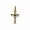 Store Crucifijo con circonitas y piedra negra oro 18k Cruces Especiales