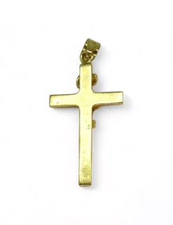 Online Crucifijo plano oro 18k - 3cm Crucifijo|Colgante De Cristo