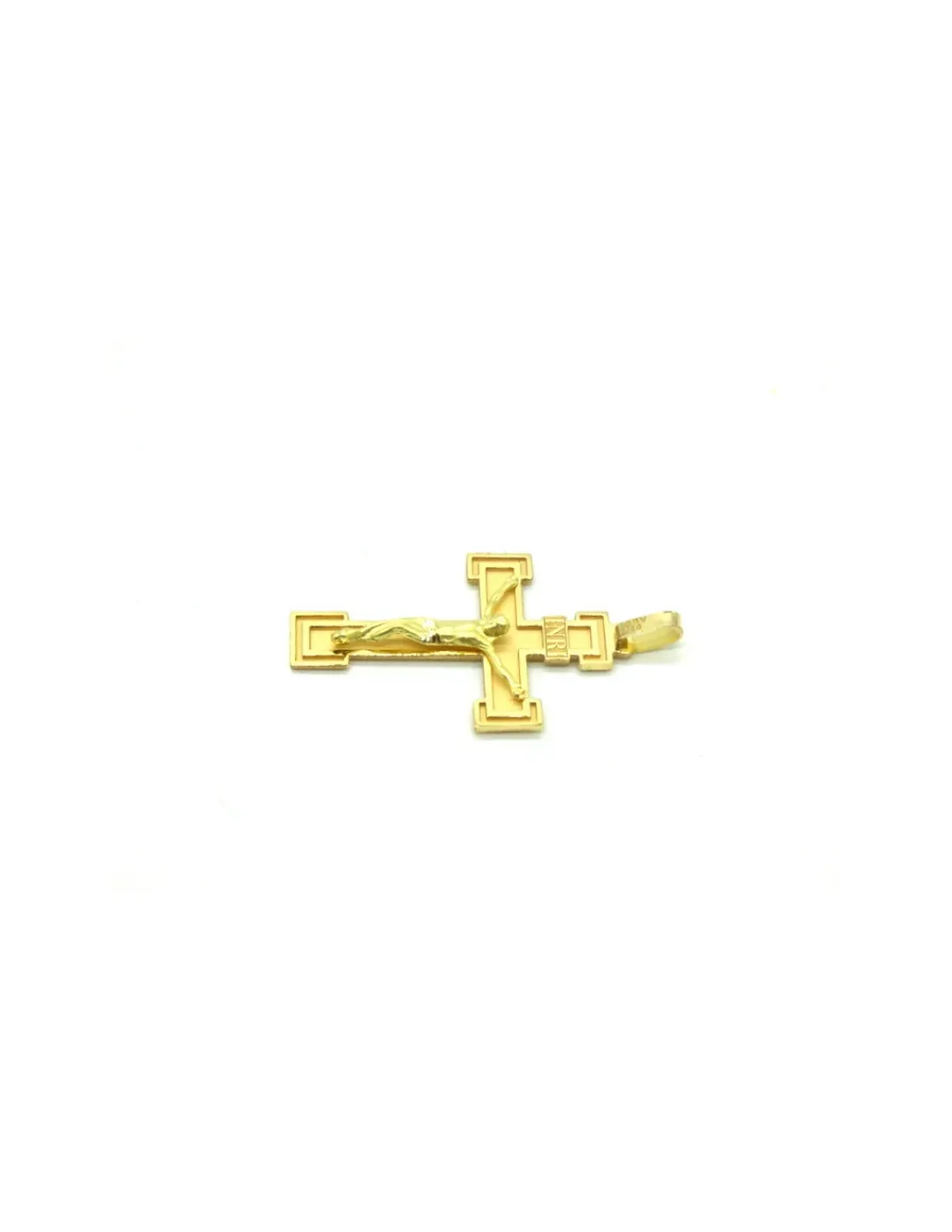 Shop Cruz con Cristo mate y brillo oro 18k - 3 cm Medalla De Cristo|Colgante De Cristo