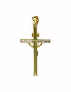 Cheap Cruz fina relieve Cristo oro 18k Crucifijo