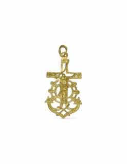 Cheap Cruz Marinera con Cristo en relieve oro 18k - 3,5cm Cruces Especiales