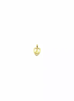Discount Dije corazón calado con virgen oro 18k Medalla De La Virgen|Colgante Con La Virgen