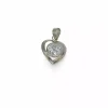 Cheap Dije corazón oro blanco 18k Colgante De Corazones