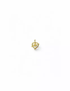 Hot Dije corazón oro 18k Colgante De Corazones