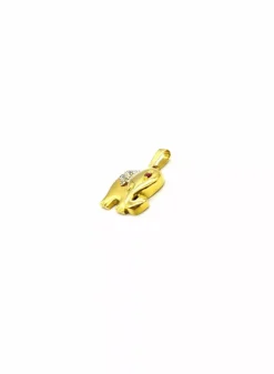 Store Dije elefante oro con circolitas blancas 18k - 2 cm Colgante Para Bebé Y Niños|Colgante De Animales