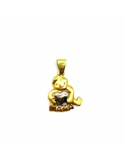 New Dije niño corazón mamá oro 18k Colgante De Corazones