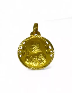Discount Escapulario corazón de Jesús y virgen de las Angustias oro 18k Medalla De La Virgen|Colgante Con La Virgen