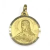 Best Sale Escapulario corazón Jesús y virgen del Carmen oro 18k - 1.80cm Medalla De La Virgen|Medalla De Cristo