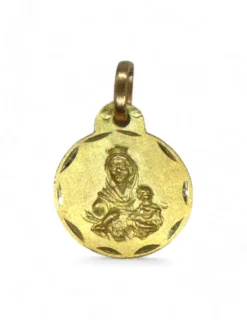 Sale Escapulario Virgen del Carmen y Corazón de Jesús oro 18k - 1.40cm Medalla De La Virgen|Medalla De Cristo