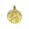New Escapulario Virgen del Carmen y Sagrado Corazón oro 18k - 4,2cm Medalla De La Virgen|Medalla De Cristo