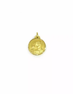 Shop Escapulario Virgen María y Corazón de Jesús oro 18k Medalla De La Virgen|Medalla De Cristo
