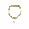 Best Sale Esclava eslabón love y placa satinada oro 18k - 20 cm Esclavas|Pulseras De Plata
