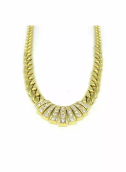 Best Gargantilla barbada con diamantes oro 18k - 44cm Cadenas Con Brillantes|Gargantillas De Oro
