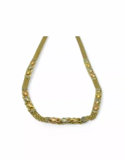 Clearance Gargantilla Bismark tricolor 18k- 46cm Gargantillas De Oro