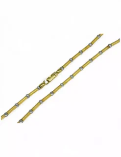 Best Sale Gargantilla bolitas oro bicolor 18k - 44cm Gargantillas De Oro|Cadenas De Oro